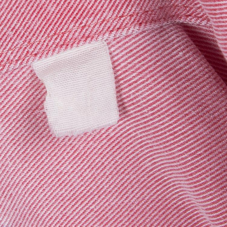 Pre Owned Ermenegildo Zegna Pink Cotton Shirt M