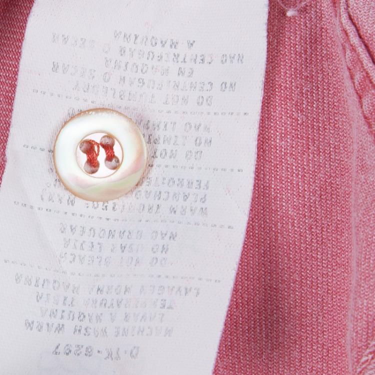 Pre Owned Ermenegildo Zegna Pink Cotton Shirt M