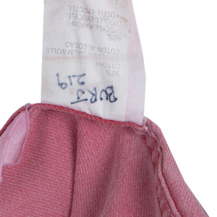 Pre Owned Ermenegildo Zegna Pink Cotton Shirt M