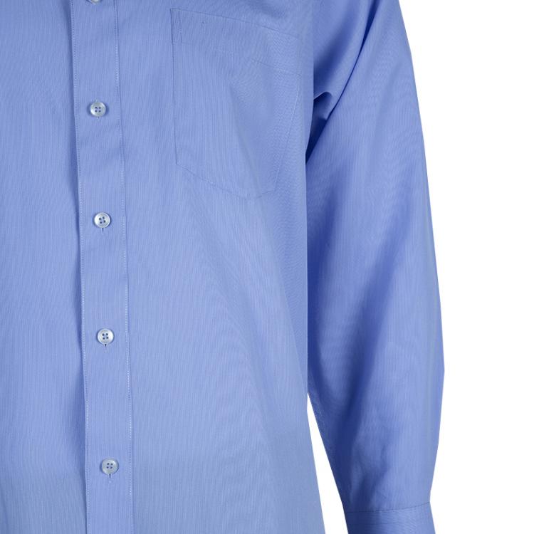 Pre Owned Ermenegildo Zegna Blue Long Sleeve Buttondown Cotton Shirt XL