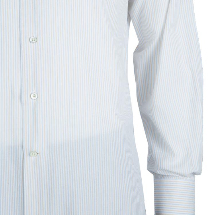 Pre Owned Ermenegildo Zegna Multicolor Striped Long Sleeve Buttondown Cotton Shirt L