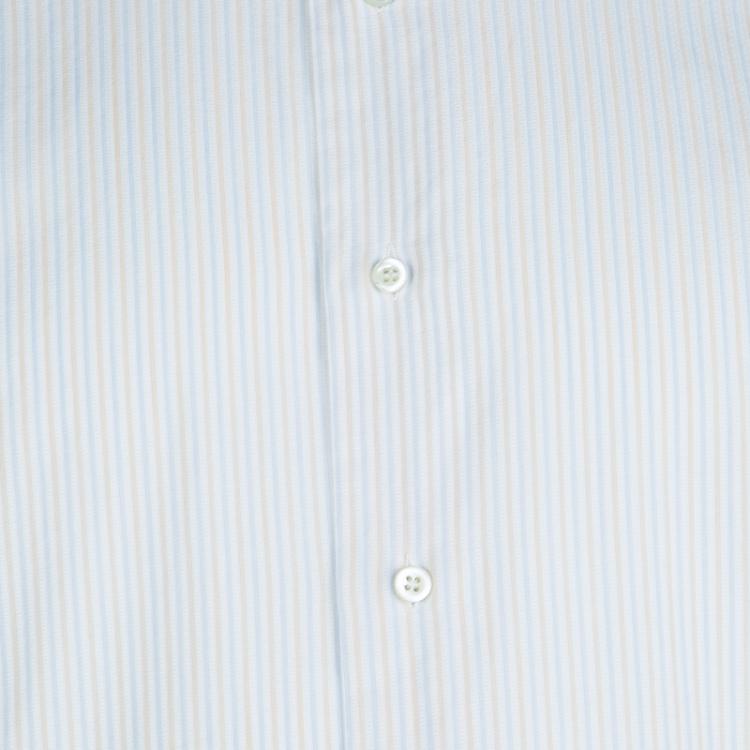 Pre Owned Ermenegildo Zegna Multicolor Striped Long Sleeve Buttondown Cotton Shirt L
