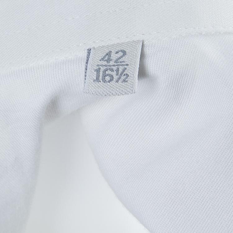 Pre Owned Ermenegildo Zegna White Long Sleeve Buttondown Cotton Shirt L