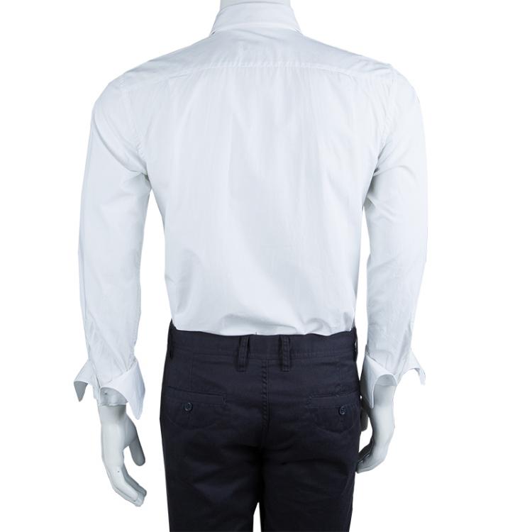 Pre Owned Ermenegildo Zegna White Long Sleeve Buttondown Cotton Shirt S