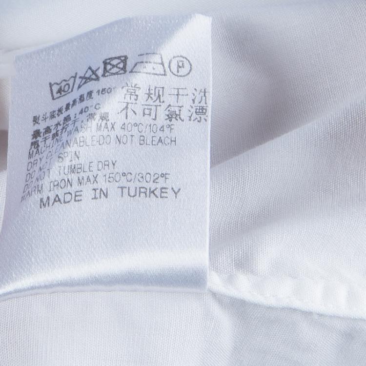 Pre Owned Ermenegildo Zegna White Long Sleeve Buttondown Cotton Shirt S