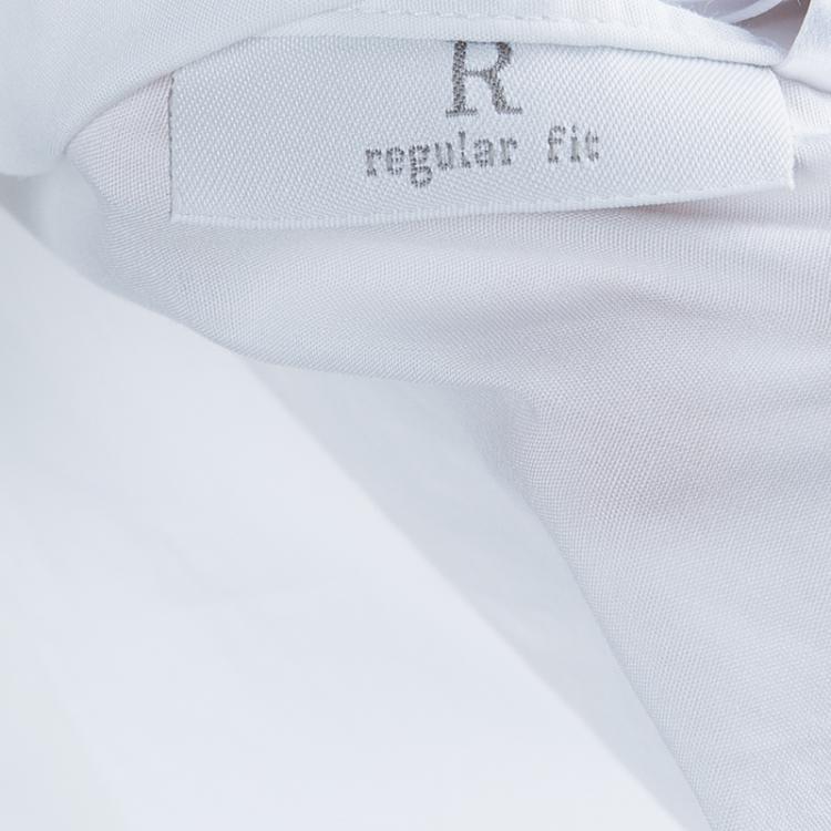 Pre Owned Ermenegildo Zegna White Long Sleeve Buttondown Cotton Shirt S