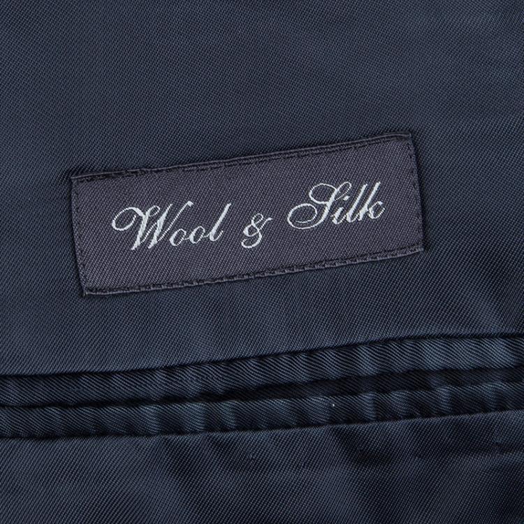 Pre Owned Ermenegildo Zegna Navy Blue Striped Pant Suit L