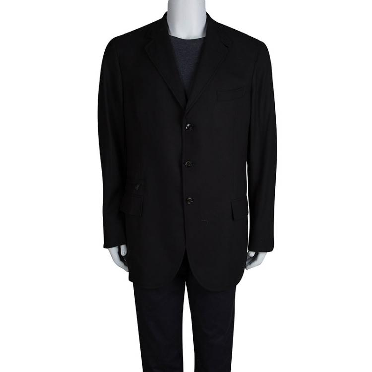 Pre Owned Ermenegildo Zegna Black Cool Effect Blazer XXL