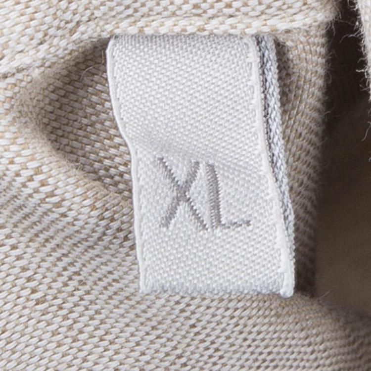 Pre Owned Ermenegildo Zegna Beige Linen Blend Long Sleeve Shirt XL