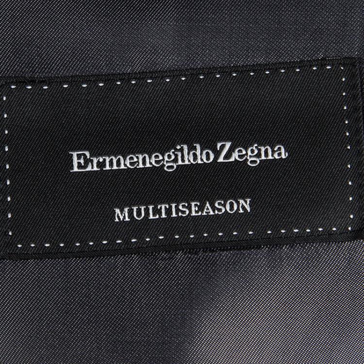 Pre Owned Ermenegildo Zegna Grey Wool Regular Fit Mila Blazer XL