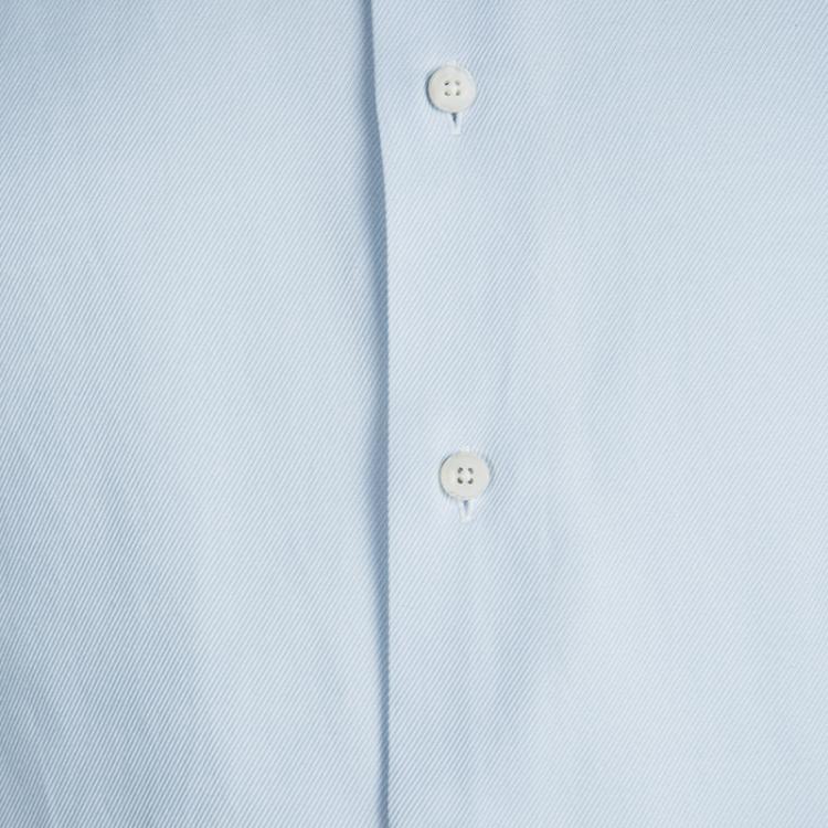 Pre Owned Ermenegildo Zegna Light Blue Button Front Slim Fit Shirt XXL