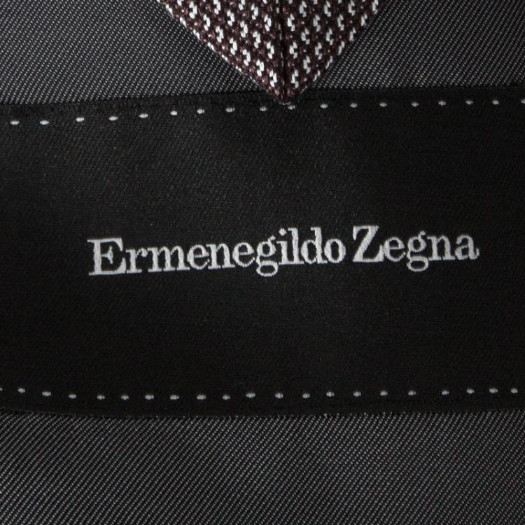 Pre Owned Ermenegildo Zegna Patterned Regular Fit Blazer L