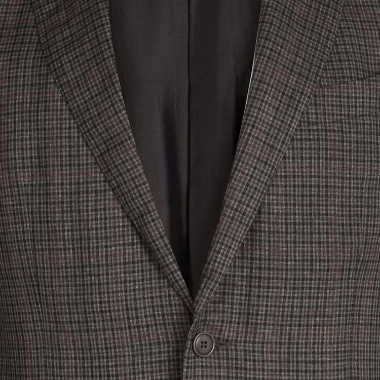 Pre Owned Ermenegildo Zegna Crossover Brown Checked Regular Fit Blazer L