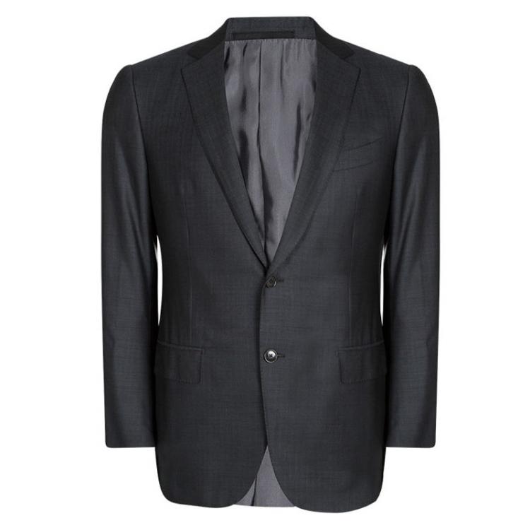 Pre Owned Ermenegildo Zegna Cool Effect Grey Wool Regular Fit Mila Suit L