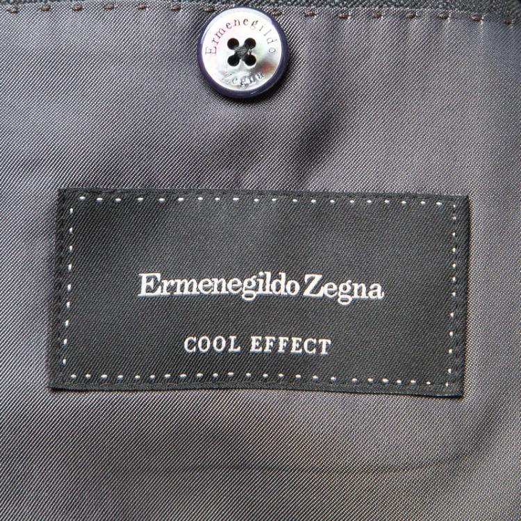 Pre Owned Ermenegildo Zegna Cool Effect Grey Wool Regular Fit Mila Suit L