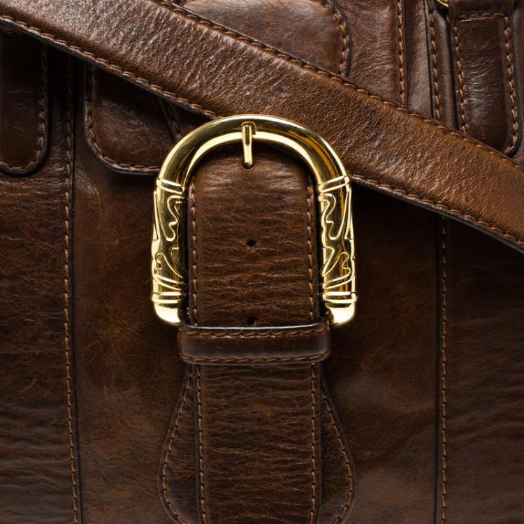 Pre Owned Escada Brown Leather Tote