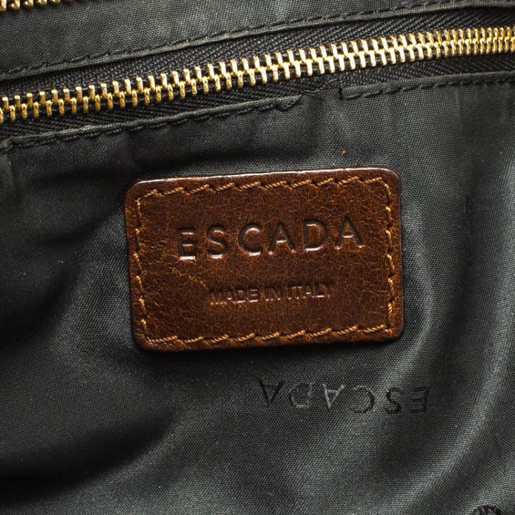 Pre Owned Escada Brown Leather Tote