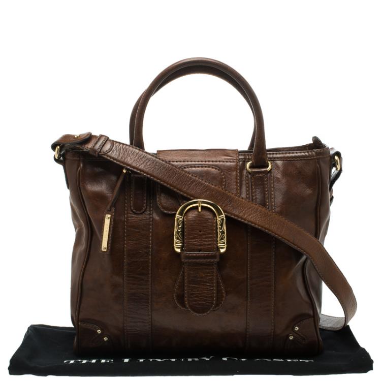 Pre Owned Escada Brown Leather Tote
