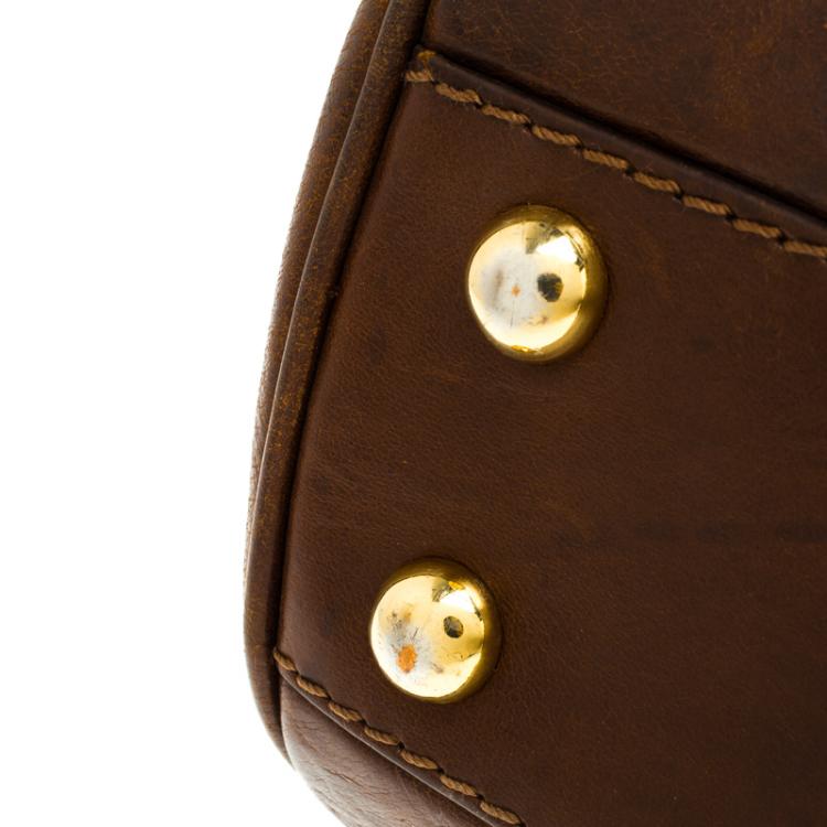 Pre Owned Escada Brown Leather Tote