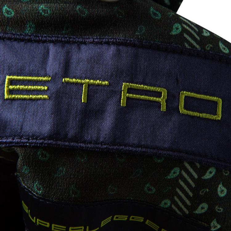 Pre Owned Etro Multicolor Paisley Printed Wool Notched Collar Superleggera Blazer XL