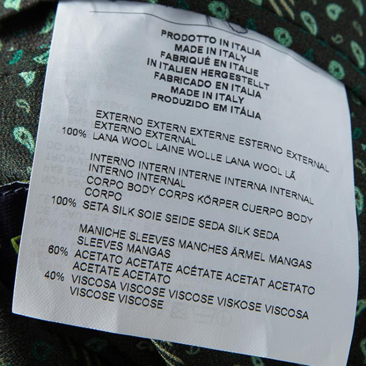 Pre Owned Etro Multicolor Paisley Printed Wool Notched Collar Superleggera Blazer XL