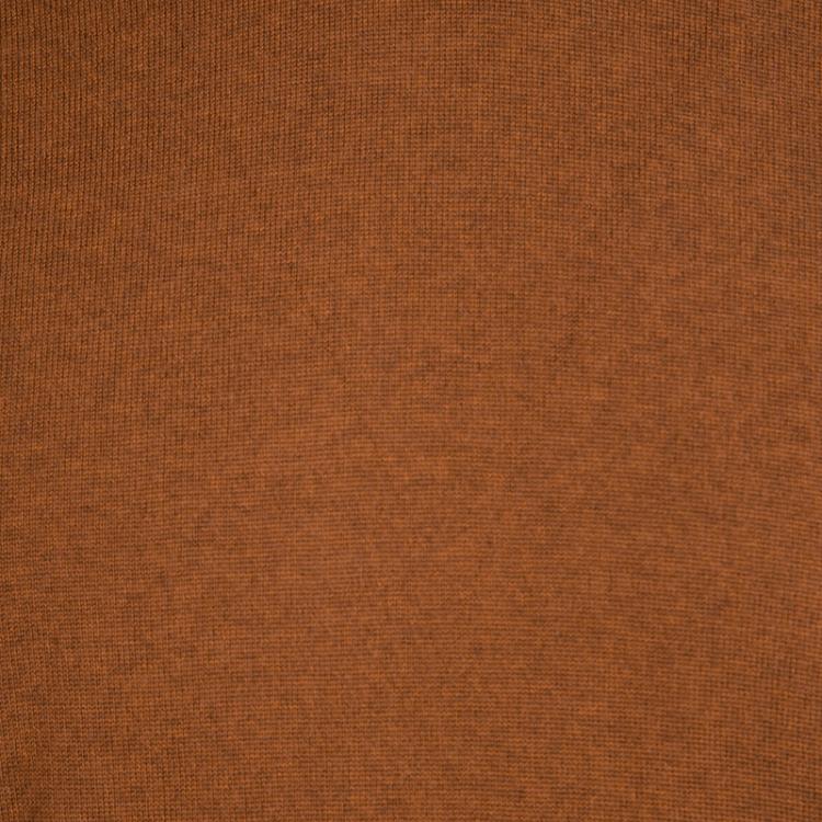 Pre Owned Etro Burnt Orange Cashmere Crew Neck Long Sleeve Sweater 2XL