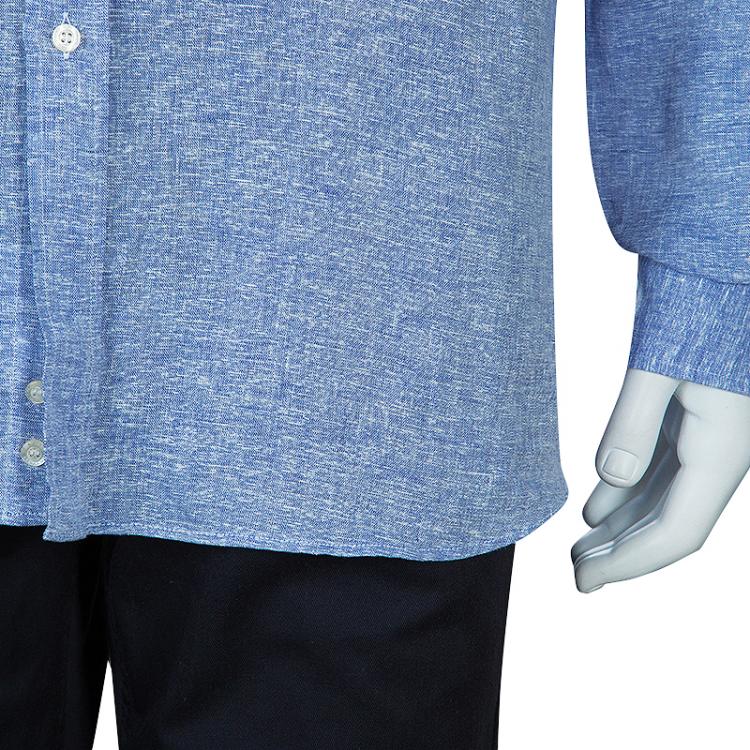 Pre Owned Etro Men's Blue Linen Shirt XL