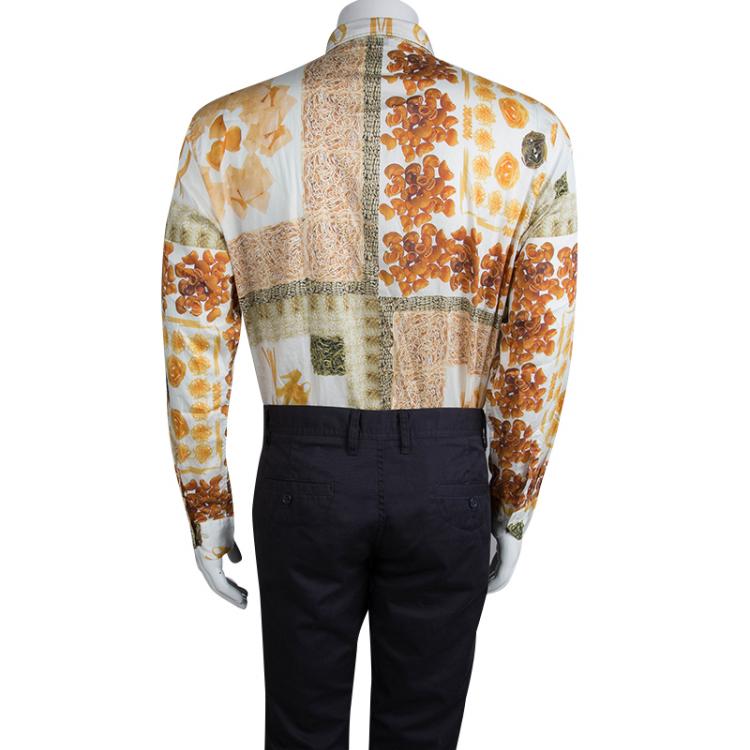 Pre Owned Etro Multicolor Pasta Print Long Sleeve Button Front Cotton Shirt XL