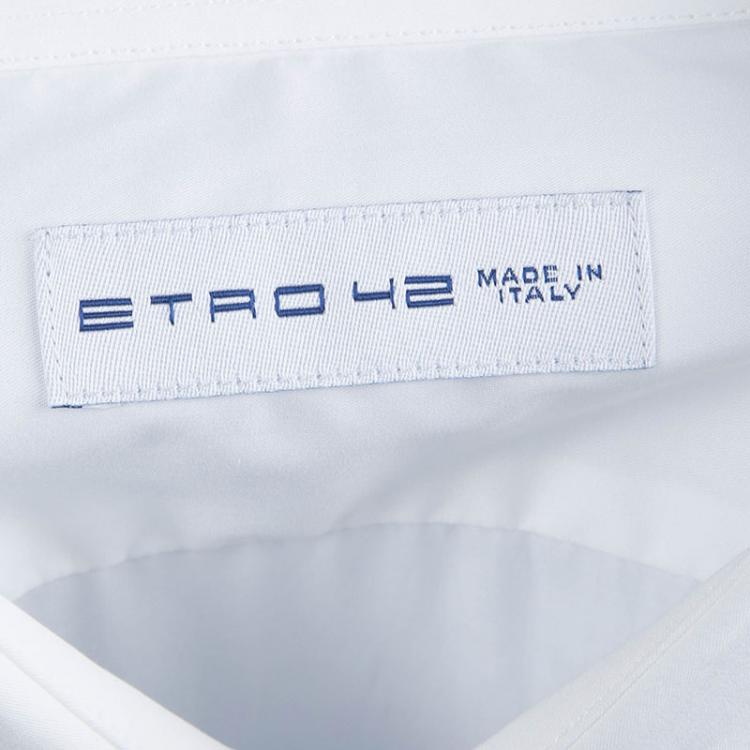 Pre Owned Etro White Embroidered Panel Long Sleeve Button Down Cotton Shirt L