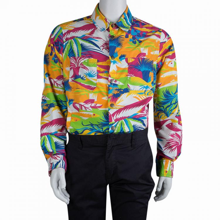 Pre Owned Etro Multicolor Print Long Sleeve Buttondown Shirt XL