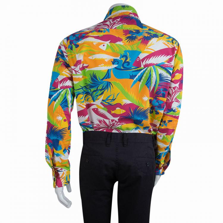 Pre Owned Etro Multicolor Print Long Sleeve Buttondown Shirt XL