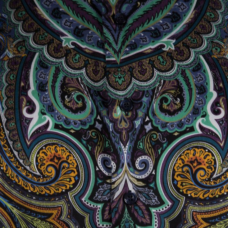 Pre Owned Etro Multicolor Paisley Printed Cotton Long Sleeve Button Front Shirt XL