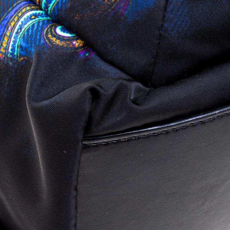 Pre Owned Etro Black Paisley Printed Nylon Backpack