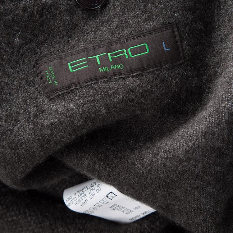 مملوكة مسبقًا Etro Brown Cashmere Coat L