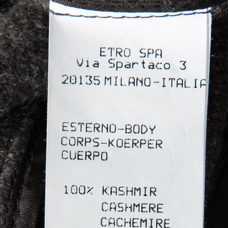 مملوكة مسبقًا Etro Brown Cashmere Coat L