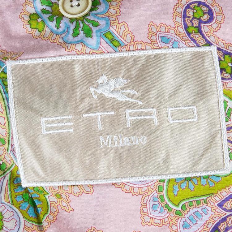 Pre Owned Etro Men's Pastel Pink Corduroy Blazer XXL