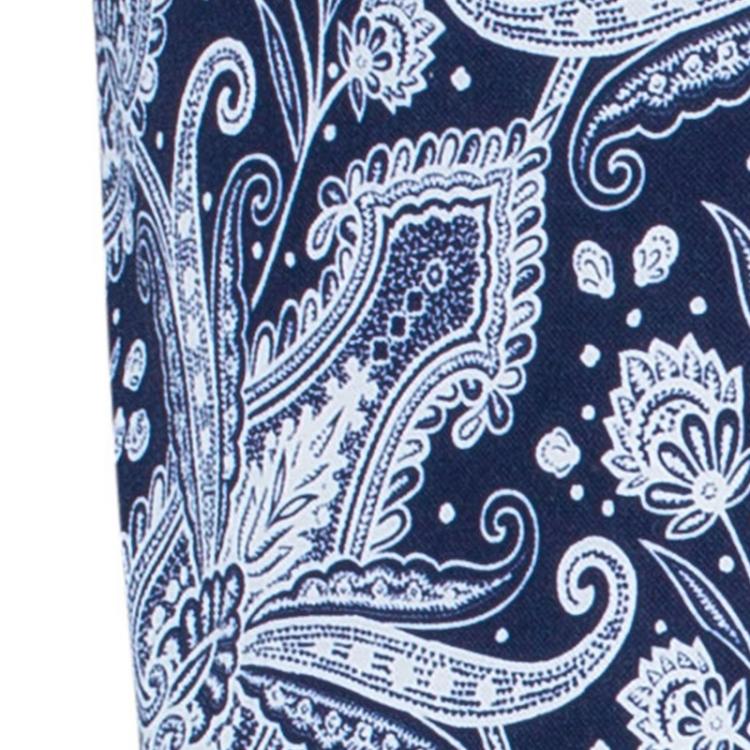 Pre Owned Etro Men's Navy Paisley Polo Shirt S