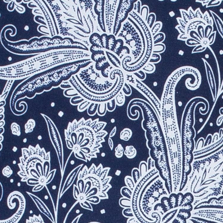 Pre Owned Etro Men's Navy Paisley Polo Shirt S