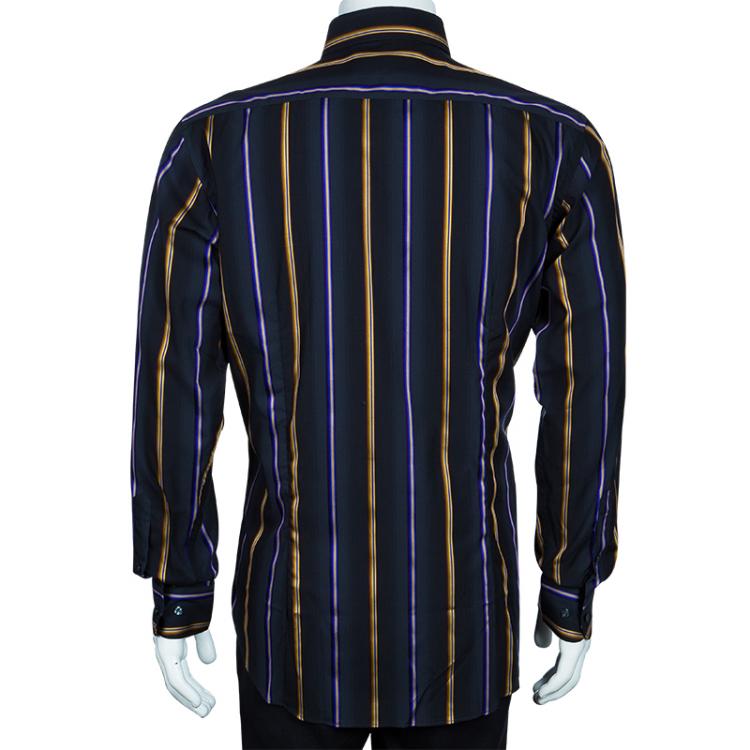 Pre Owned Etro Men's Multicolor Striped Shirt M