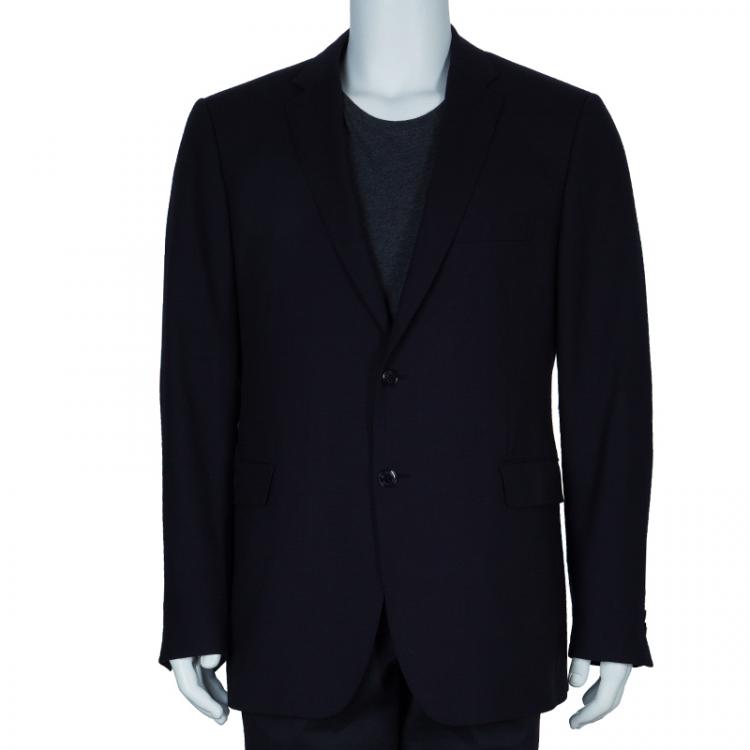 Pre Owned Etro Navy Blue Cashmere Sports Coat XL