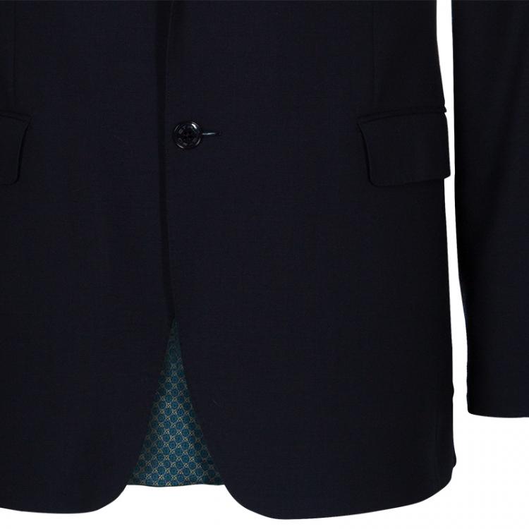 Pre Owned Etro Navy Blue Cashmere Sports Coat XL