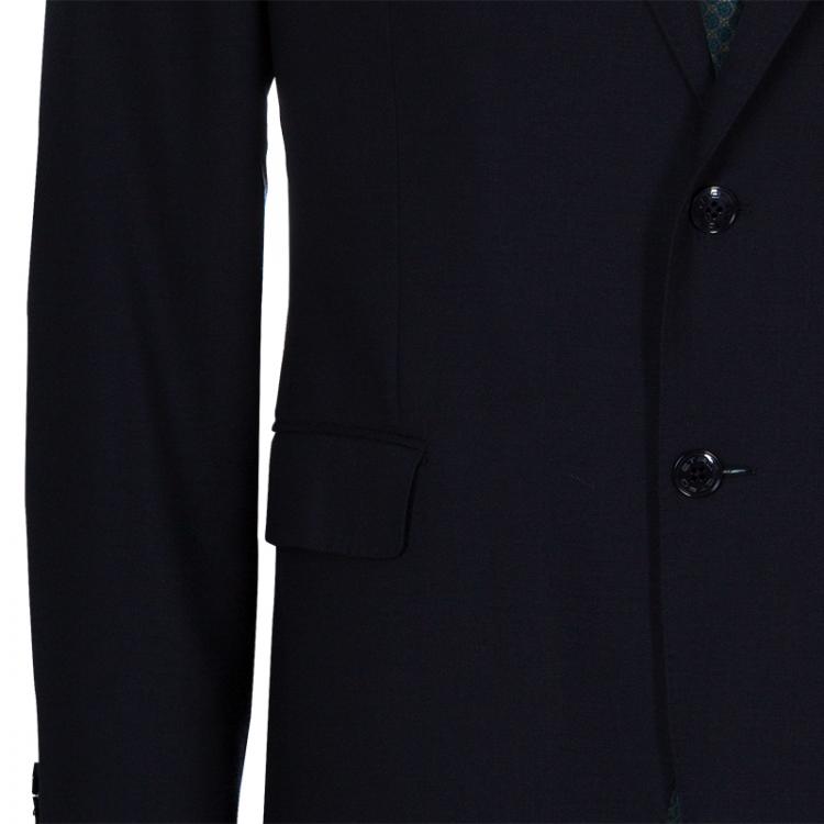 Pre Owned Etro Navy Blue Cashmere Sports Coat XL