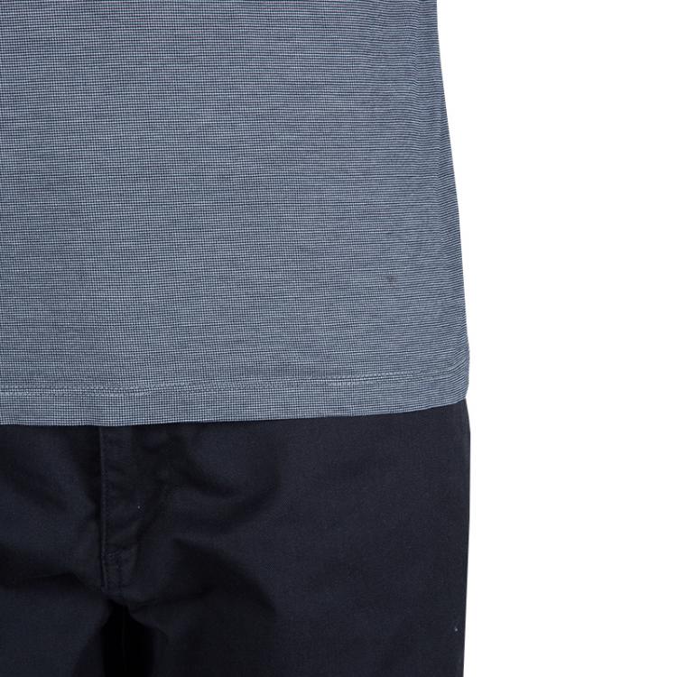 Pre Owned Etro Grey Contrast Rib Trim Polo T-Shirt M