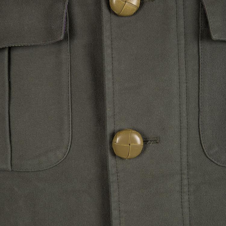 مملوكة مسبقًا Etro Olive Green Patch Pocket Detail Button Front Jacket XL