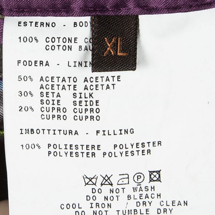 مملوكة مسبقًا Etro Olive Green Patch Pocket Detail Button Front Jacket XL