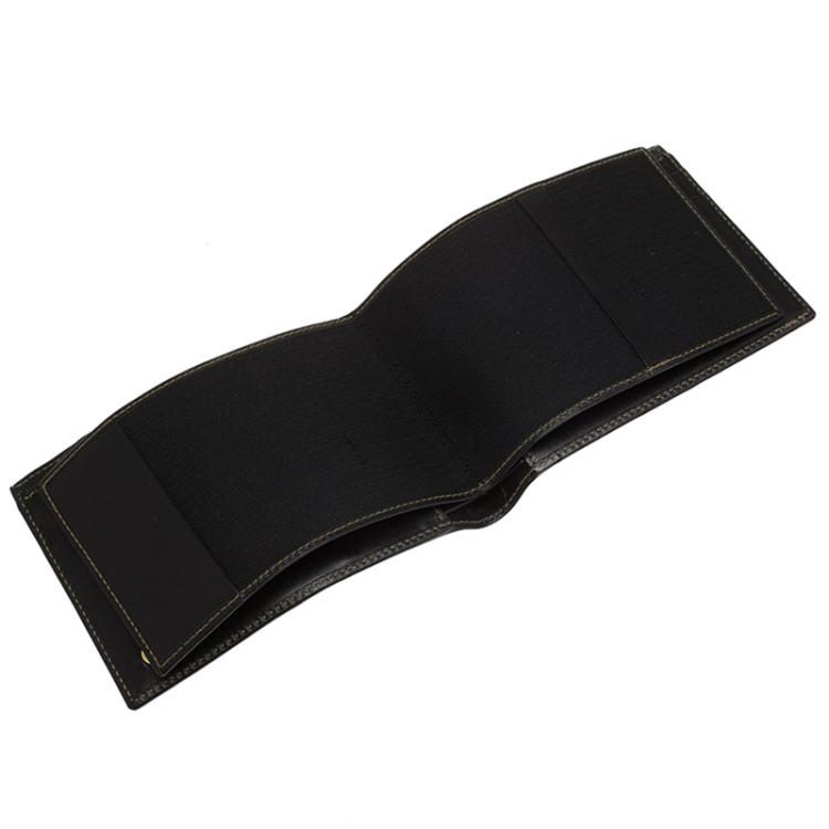 Pre Owned Fendi Tobacco Coated Canvas Pequin Bifold Wallet