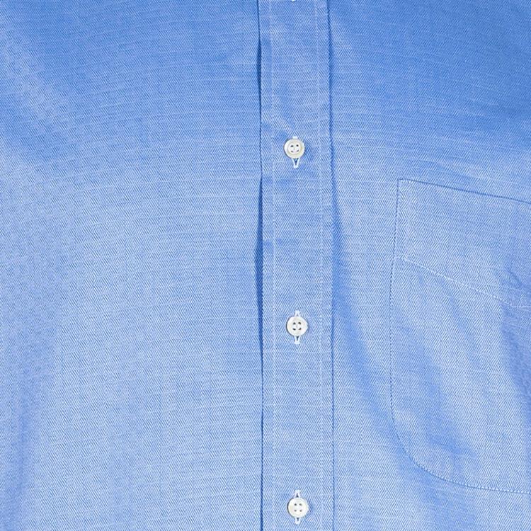 Pre Owned Fendi Men's Light Blue Cotton Shirt M