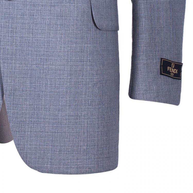 Pre Owned Fendi Men's Grey Wool Blazer L
