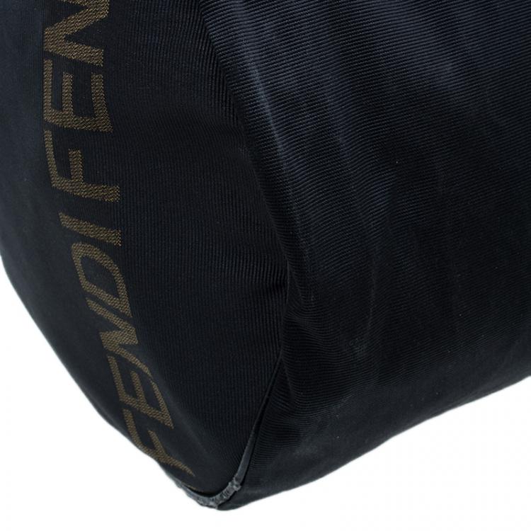 Fendi Black Nylon Carry-On Travel Boston Bag Fendi | TLC