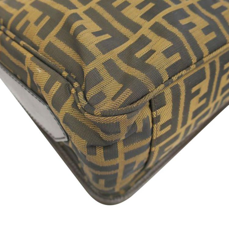 Pre Owned Fendi Tobacco Zucca Canvas Messenger Bag
